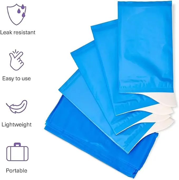 12PCS Pee Bags, Urine Bags for Travel, Disposable Urine Bags, Pee Bags for Travel for Women, Pee Bags for Travel for Men, Disposable Urine Bags for Women, Disposable Urinals for Men, blue