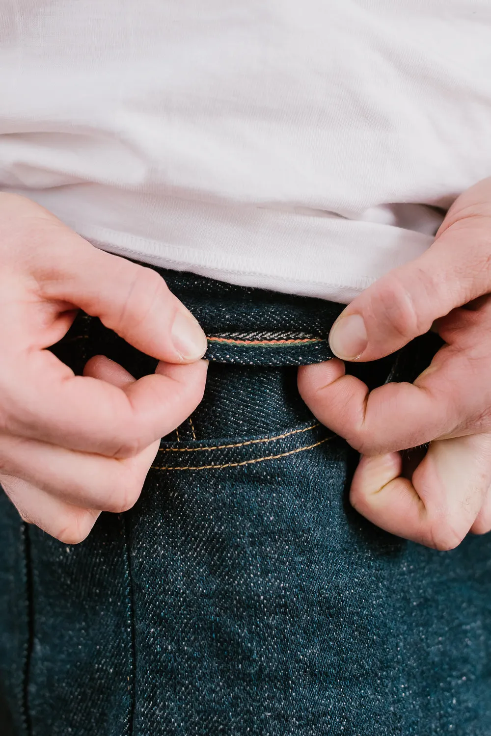 288ZR-KABEG - 20oz "Secret Kabuki Kakishibu Beige" Selvedge Denim - Classic Straight