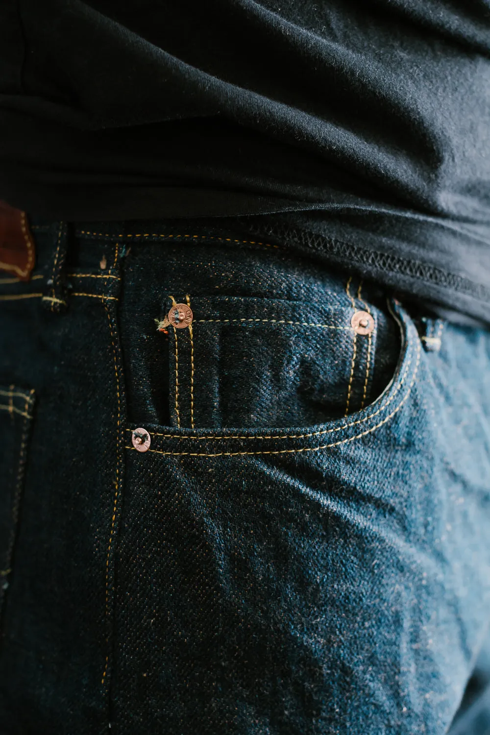 288ZR-KABEG - 20oz "Secret Kabuki Kakishibu Brown" Selvedge Denim - Classic Straight