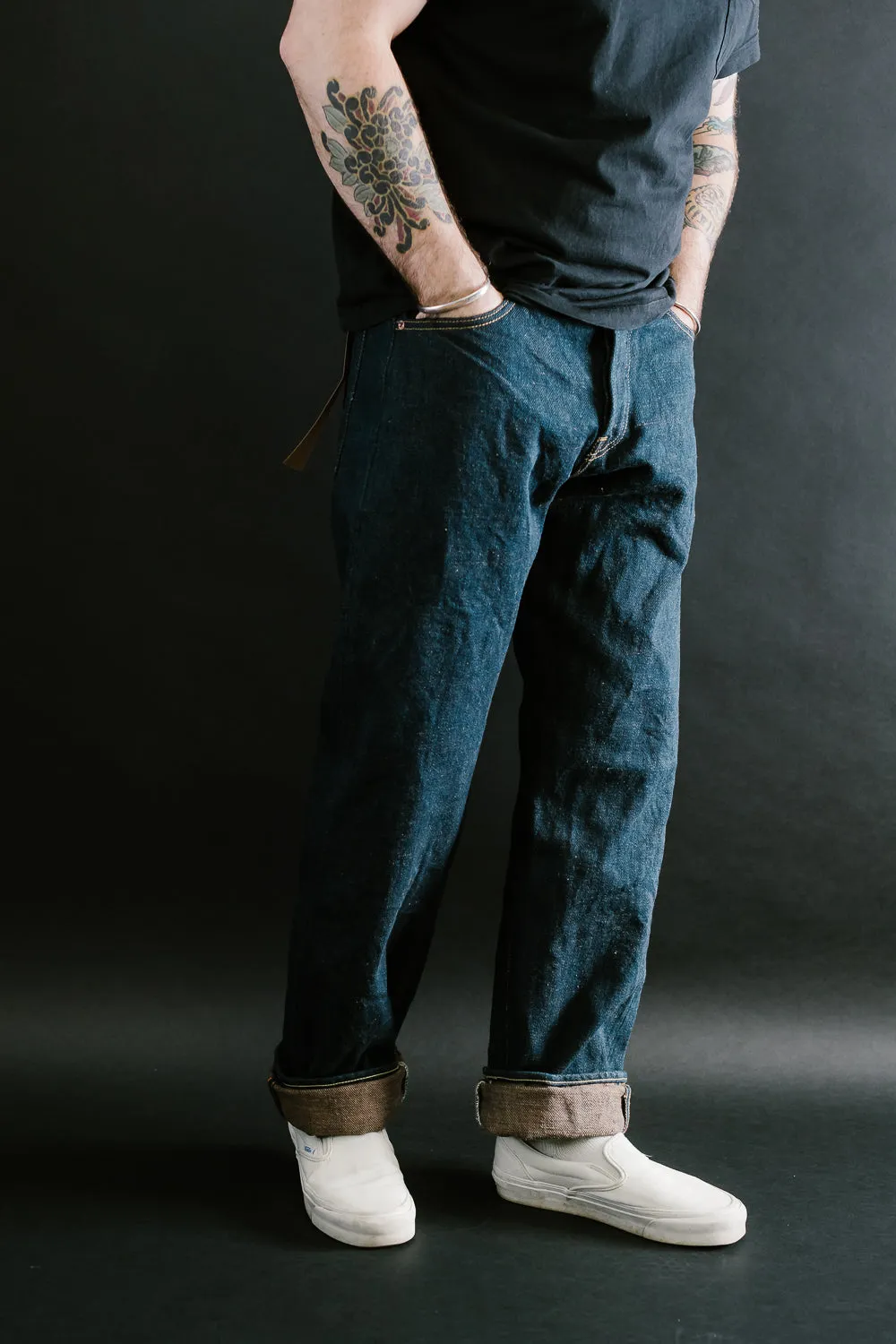 288ZR-KABEG - 20oz "Secret Kabuki Kakishibu Brown" Selvedge Denim - Classic Straight