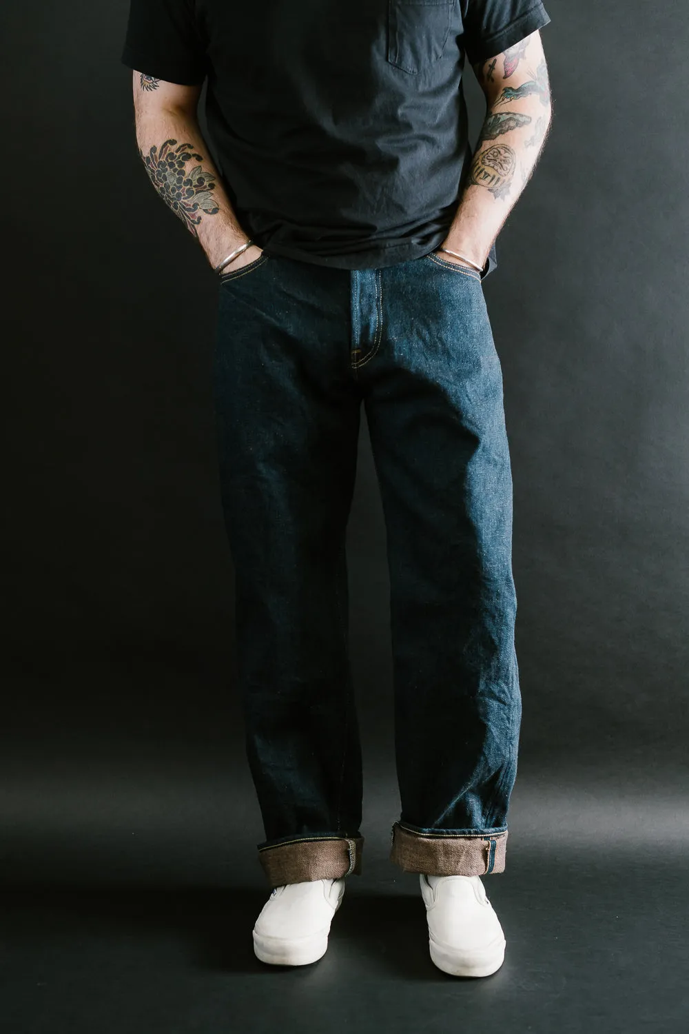 288ZR-KABEG - 20oz "Secret Kabuki Kakishibu Brown" Selvedge Denim - Classic Straight