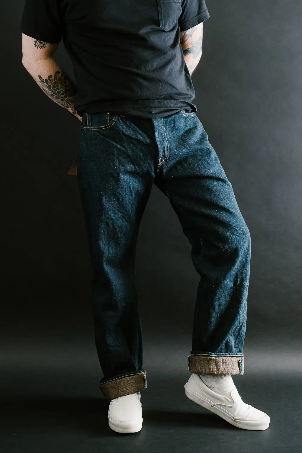 288ZR-KABEG - 20oz "Secret Kabuki Kakishibu Brown" Selvedge Denim - Classic Straight