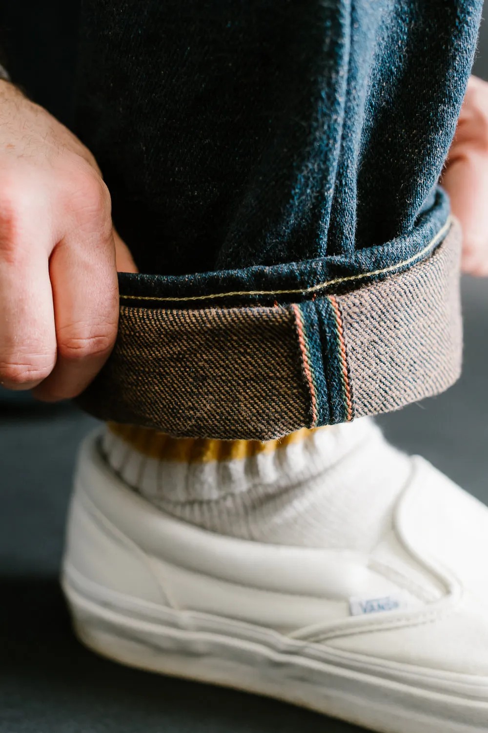 288ZR-KABEG - 20oz "Secret Kabuki Kakishibu Brown" Selvedge Denim - Classic Straight
