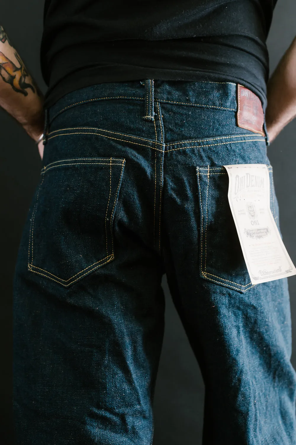288ZR-KABEG - 20oz "Secret Kabuki Kakishibu Brown" Selvedge Denim - Classic Straight