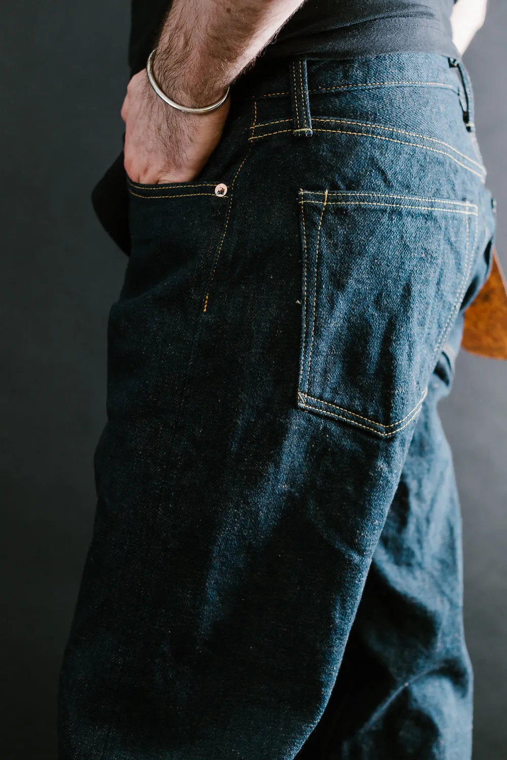 288ZR-KABEG - 20oz "Secret Kabuki Kakishibu Brown" Selvedge Denim - Classic Straight