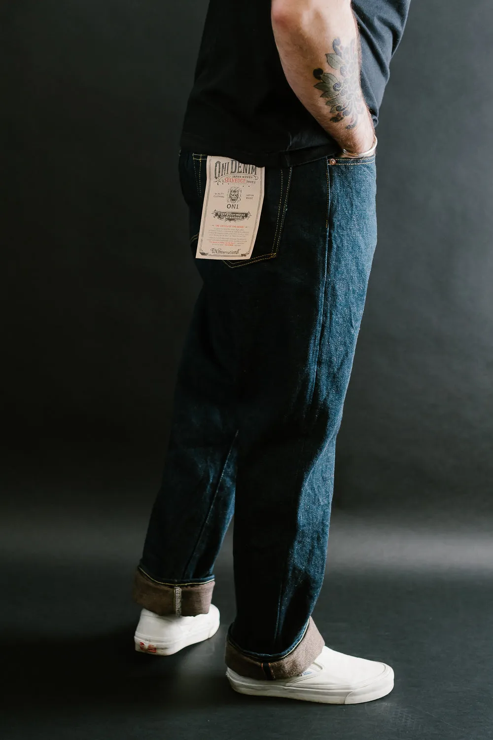 288ZR-KABEG - 20oz "Secret Kabuki Kakishibu Brown" Selvedge Denim - Classic Straight