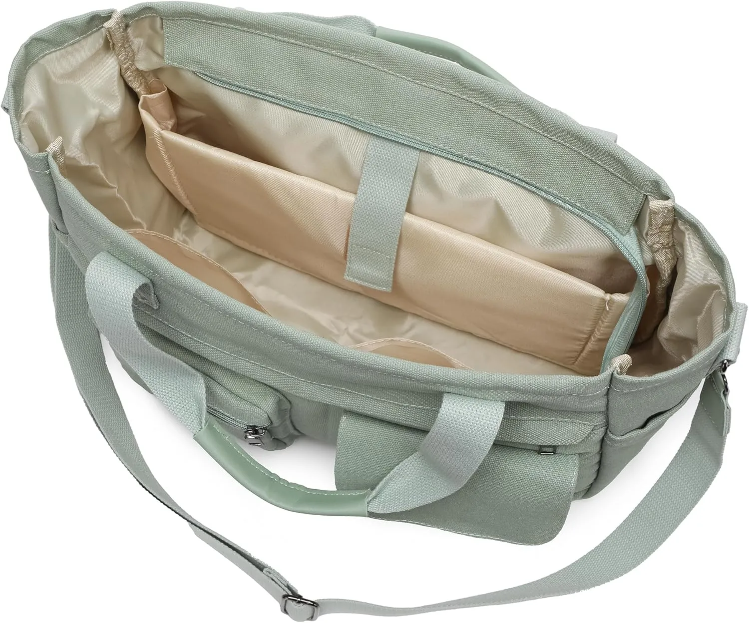 2Pcs/Set Large Canvas Tote Bag for Women, Laptop Work Bags Crossbody Shoulder Hobo Messenger Handbag Purse Travel Gym Totes