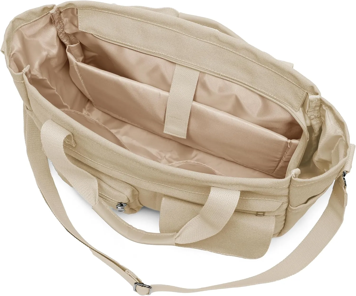 2Pcs/Set Large Canvas Tote Bag for Women, Laptop Work Bags Crossbody Shoulder Hobo Messenger Handbag Purse Travel Gym Totes