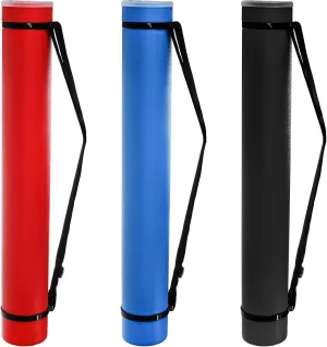 3 Packs Extendable Poster Tube, 25" to 42.5" Waterproof Blueprint Holder with Strap, Portable Telescoping Carrying Case with Lid for Maps, Art and Drawings, Round Storage Container for Document