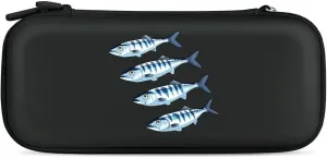 4 Mackerel Fish Compatible with Switch Carrying Case Hard Travel Game Bag Pouch with 15 Games Accessories