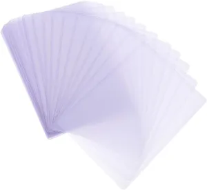50pcs Hard Plastic Photo Card Sleeves Plastic Protectors for Postcards Id Credit Cards Display Portable