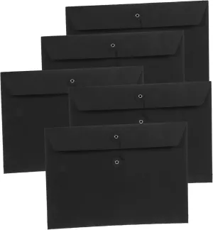5pcs Kraft Folder Office Folder Pouch A4 Document Bag Cardboard Folders Paper File Envelopes