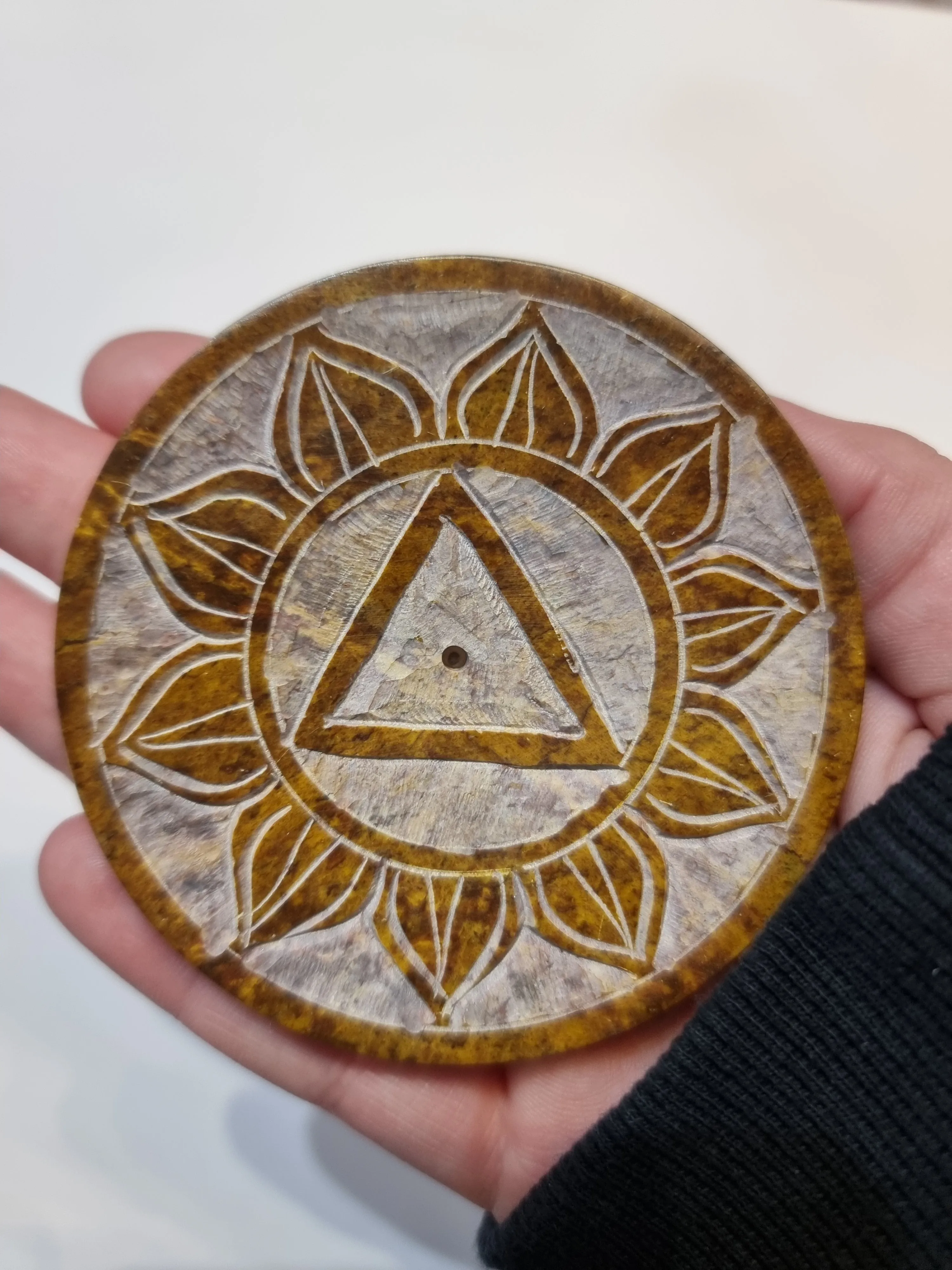 7 chakra soapstone incense holder