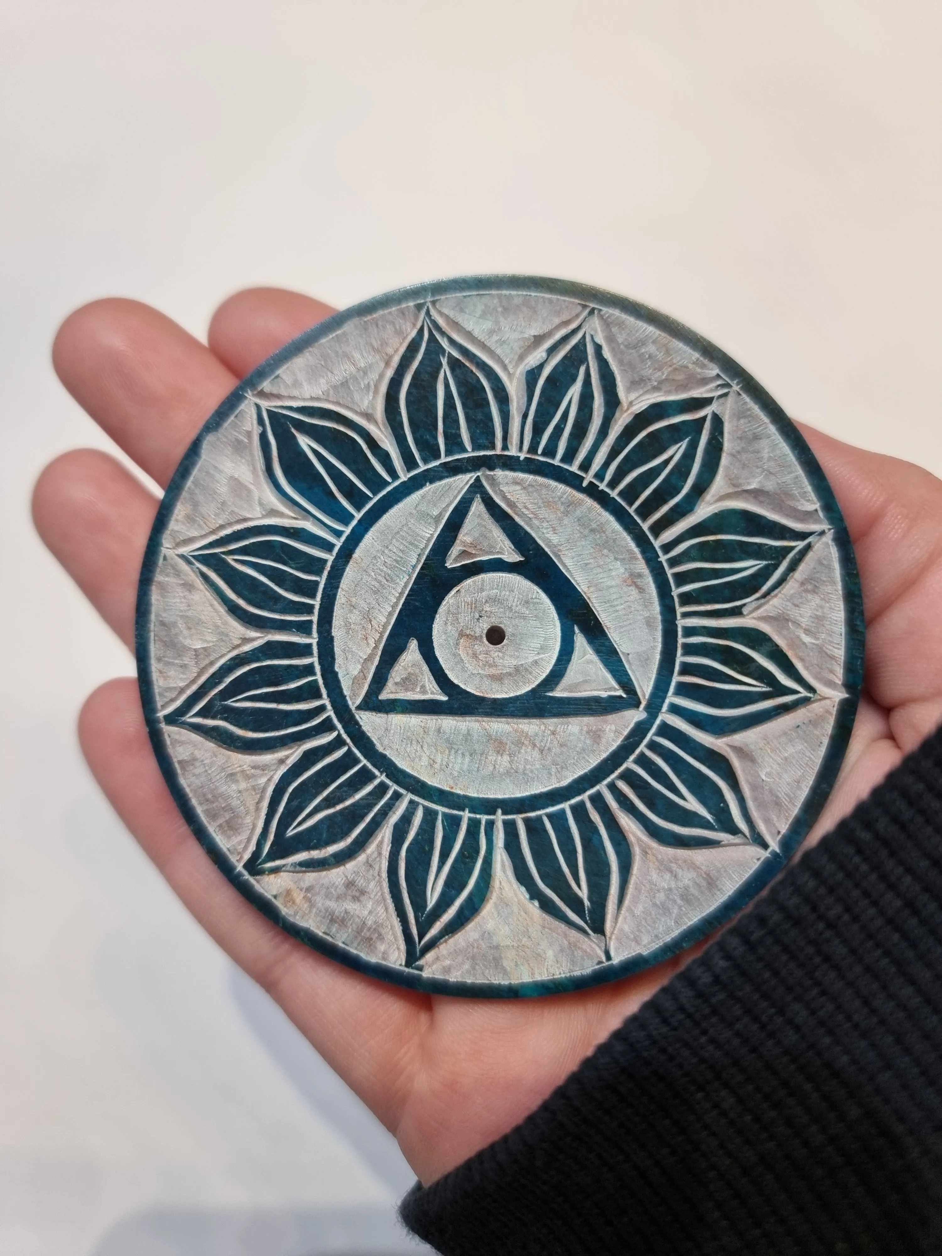 7 chakra soapstone incense holder