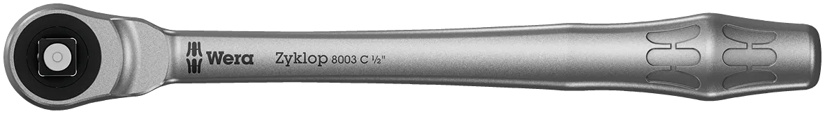 8003 C Zyklop Metal Ratchet with push-through square and 1/2" drive