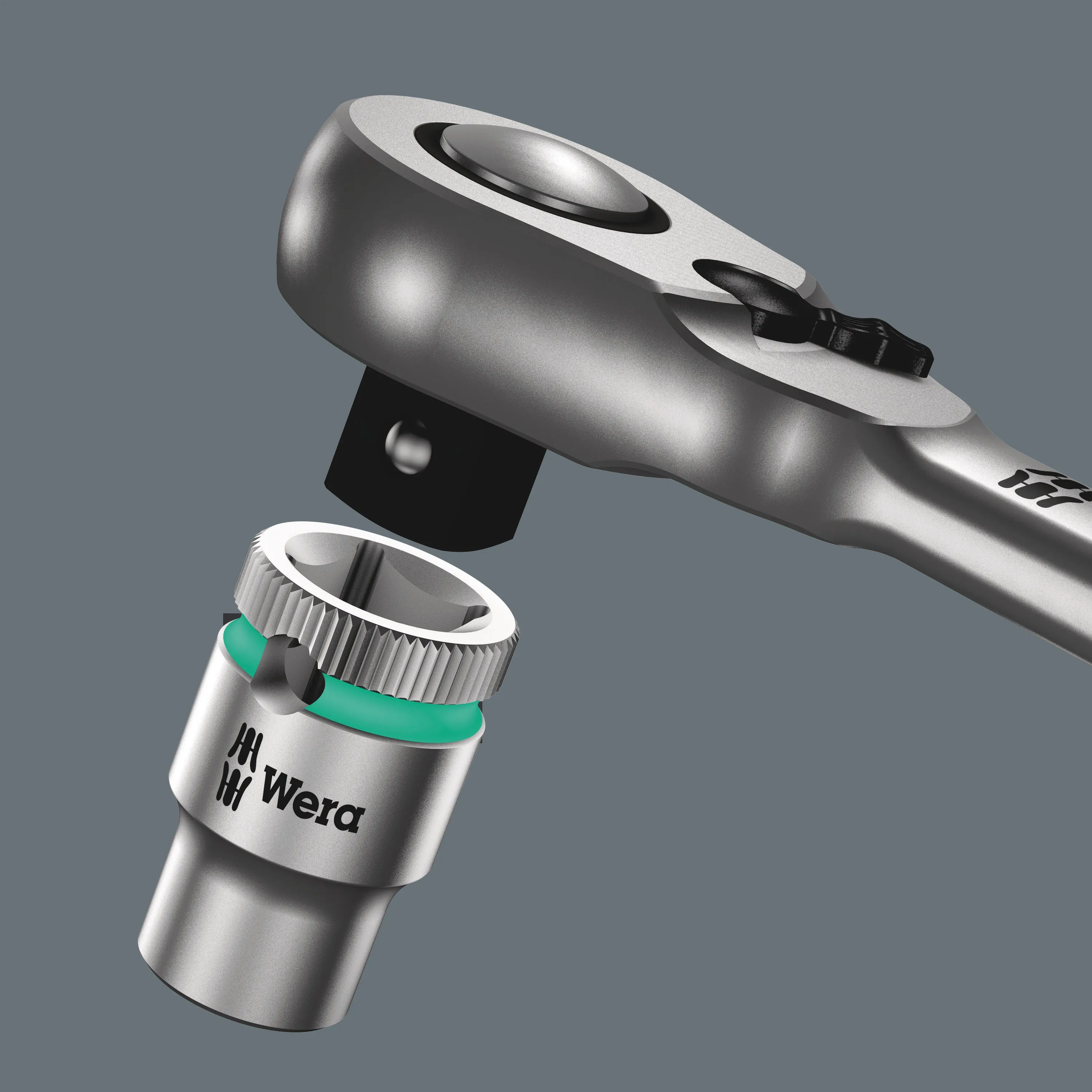 8004 A Zyklop Metal Ratchet with switch lever and 1/4" drive