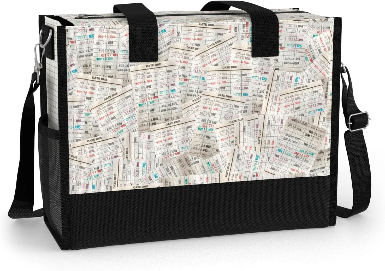84hoods Large Tote Bag for Women with Pockets and Zipper for Travel, Work, Grocery. Gift for Book Lovers, Librarians.