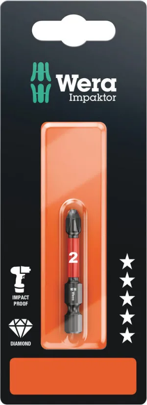 851/4 IMP DC SB Impaktor bits, PH 2 x 50 mm
