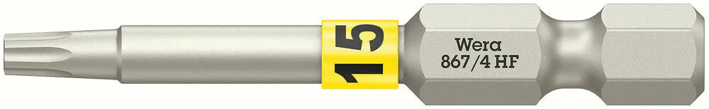 867/4 TORX® HF Bits with holding function, TX 15 x 50 mm