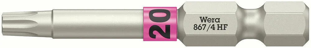 867/4 TORX® HF Bits with holding function, TX 20 x 50 mm