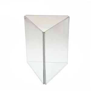 Acrylic 4" x 6" Three-Sided Sign Holders