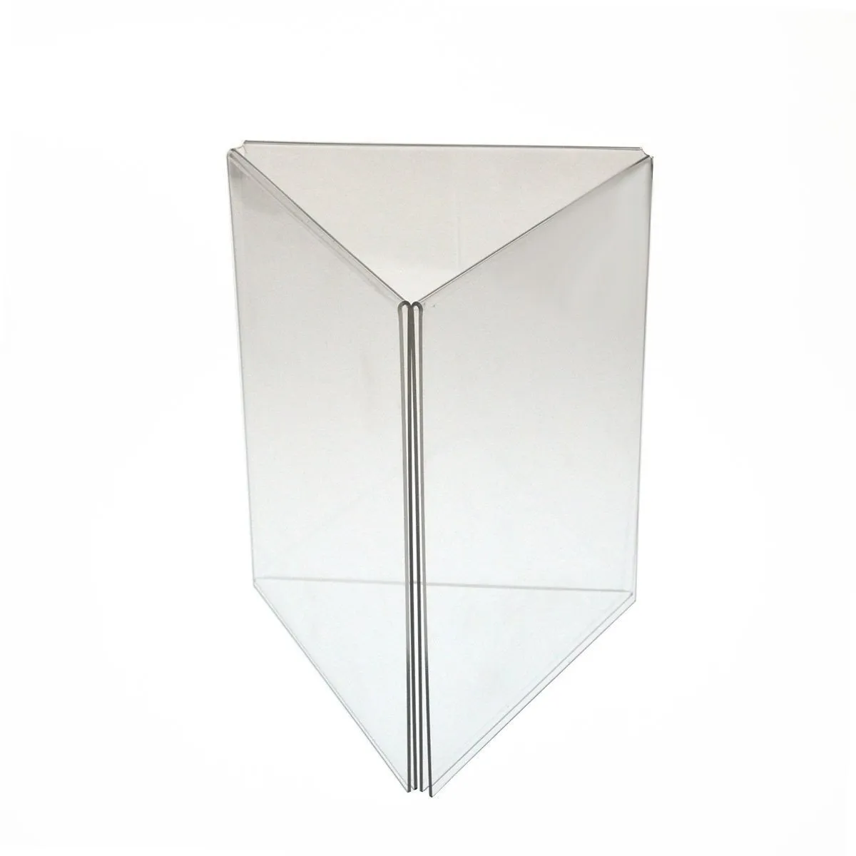 Acrylic 4" x 6" Three-Sided Sign Holders