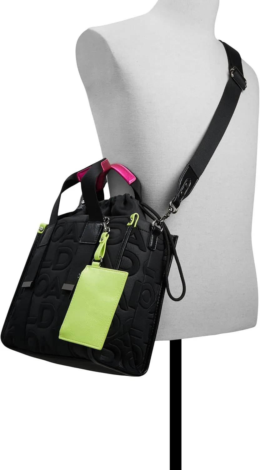 ALDO Eviecarryyx Women's Black Recycled Polyester Satchel Handbag