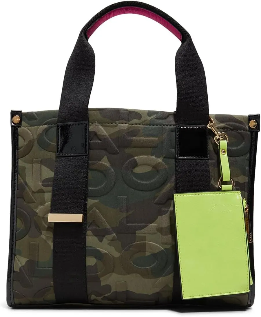 ALDO Eviecarryyx Women's Black Recycled Polyester Satchel Handbag