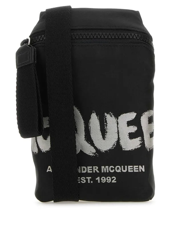 Alexander Mcqueen Black Cross Bags