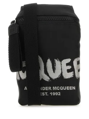 Alexander Mcqueen Black Cross Bags