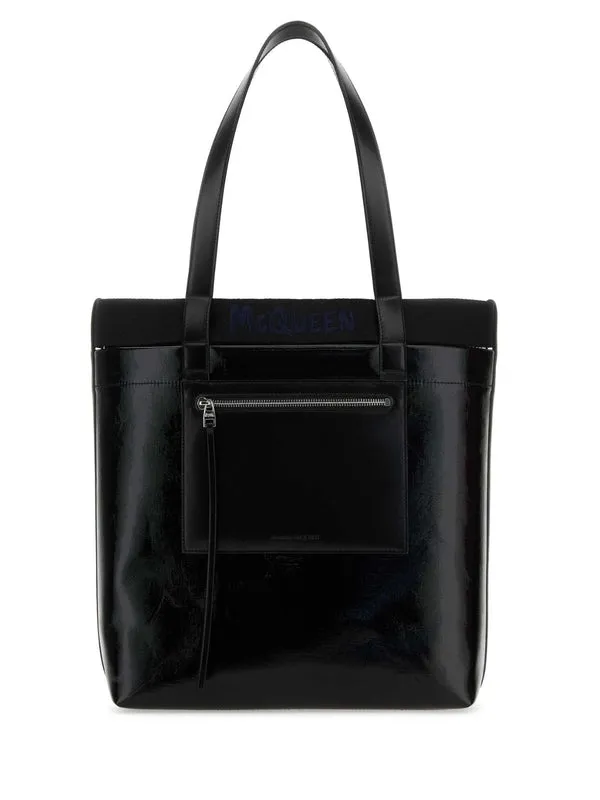 Alexander Mcqueen Black Tote Bags