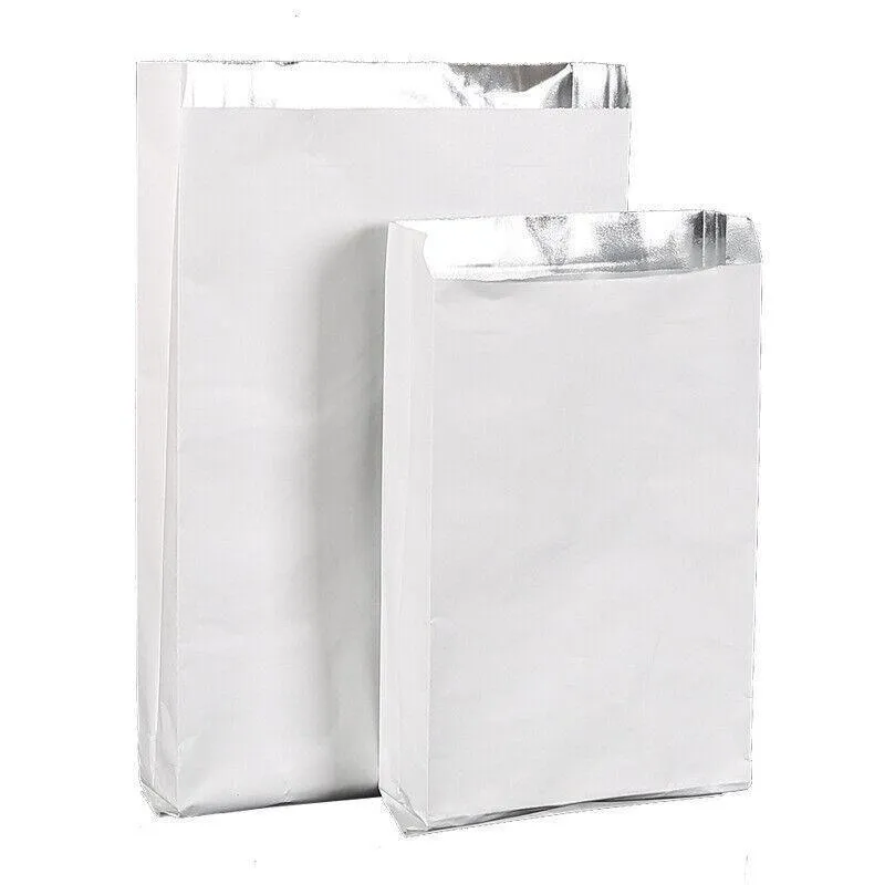 Aluminum Foil Paper Bags 500PCS 4Sizes White