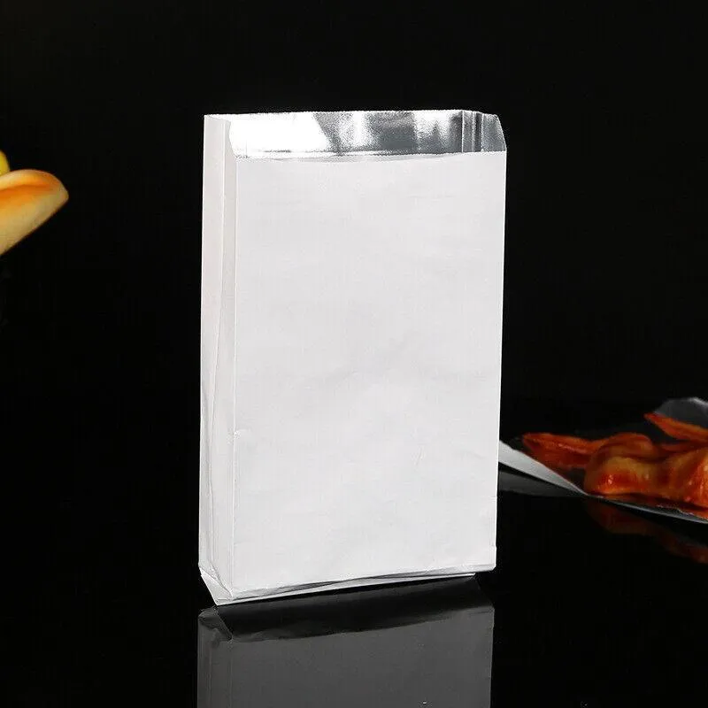Aluminum Foil Paper Bags 500PCS 4Sizes White