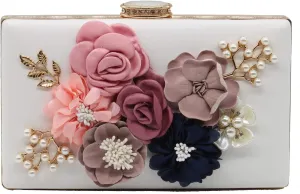 Amaze Flower Clutch Purse for Women Floral Evening Bags for Wedding Bride Formal Party