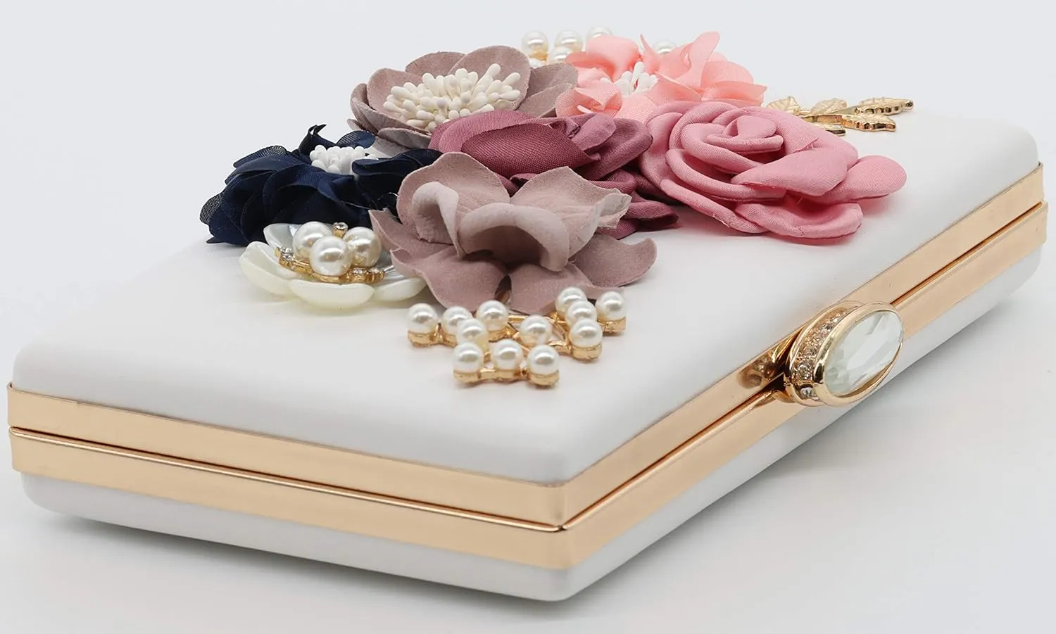 Amaze Flower Clutch Purse for Women Floral Evening Bags for Wedding Bride Formal Party