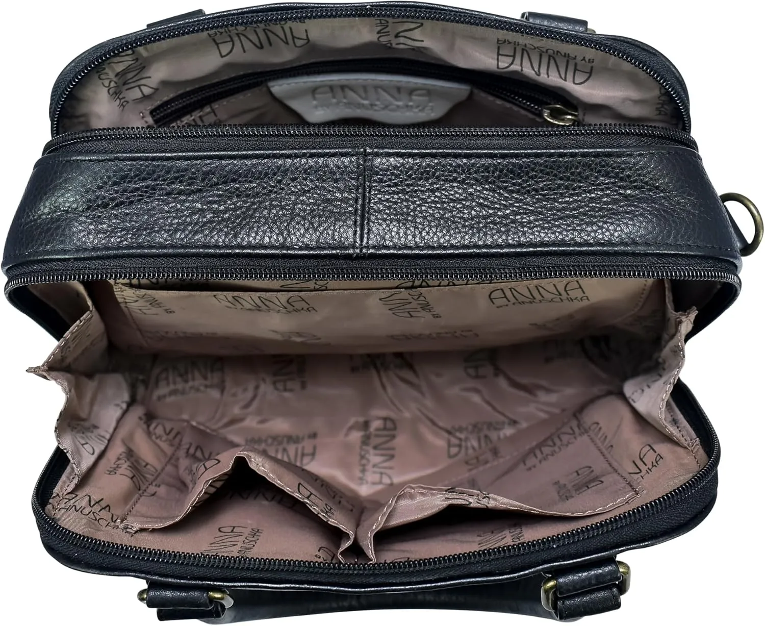 Anna by Anuschka Double Zip Organizer Satchel