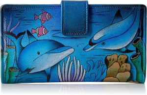 Anna by Anuschka Women’s Hand-Painted Genuine Leather Two Fold Wallet