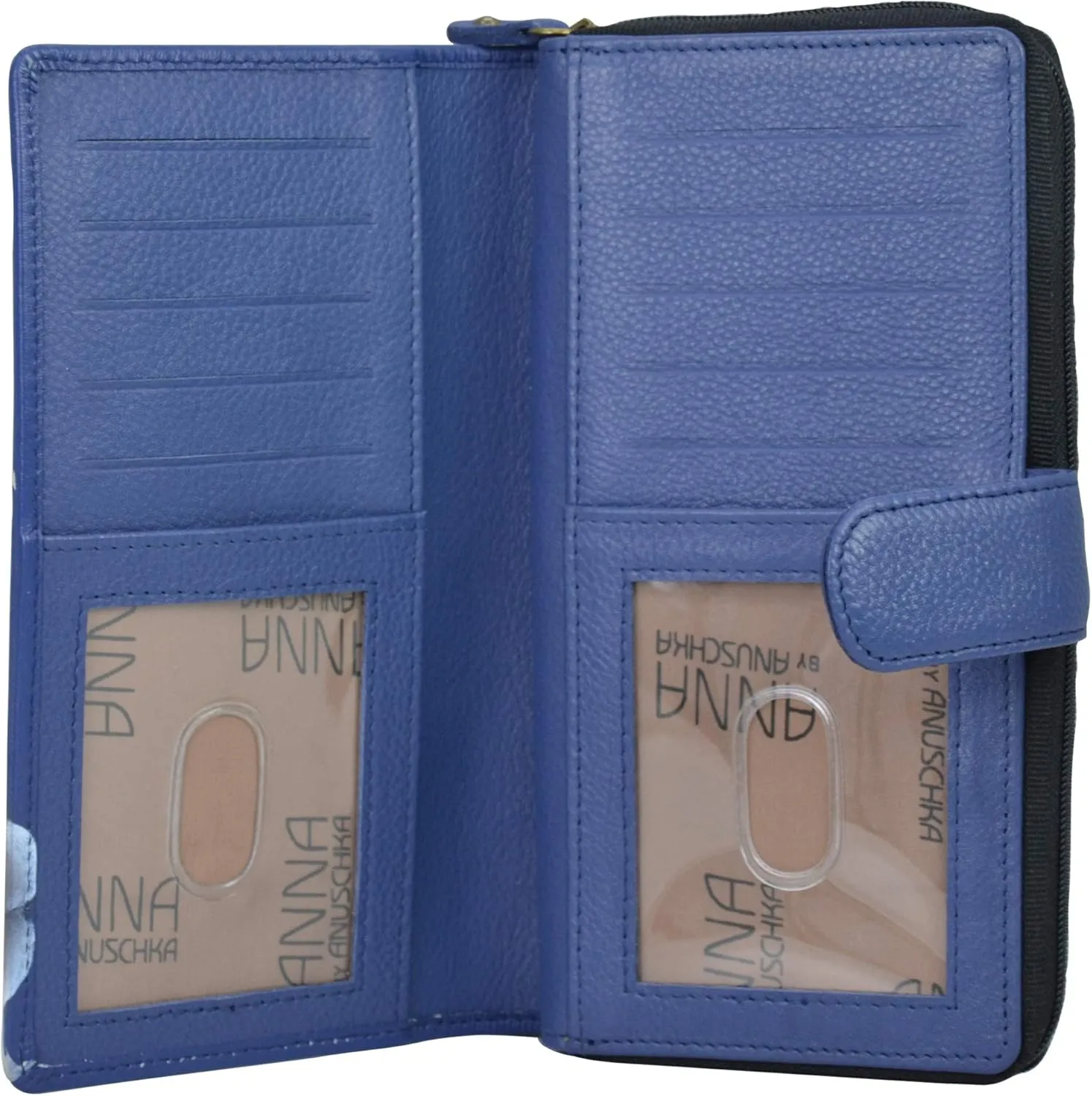 Anna by Anuschka Women's Hand Painted Leather Two Fold Wallet-Cuddly Koala