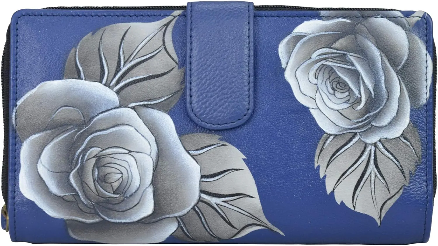 Anna by Anuschka Women's Hand Painted Leather Two Fold Wallet-Cuddly Koala