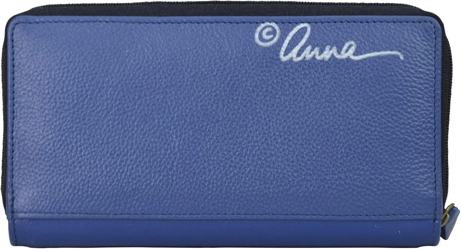 Anna by Anuschka Women's Hand Painted Leather Two Fold Wallet-Cuddly Koala
