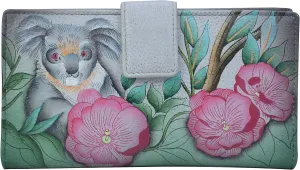 Anna by Anuschka Women's Original Leather Hand-Painted Two Fold Organizer Wallet