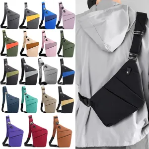 Anti Theft Crossbody Bags for Women, 2025 New Anti-Theft Travel Bag, Shoulder Bag Anti-theft Design for Travel, Sport (Blue - Right Shoulder)