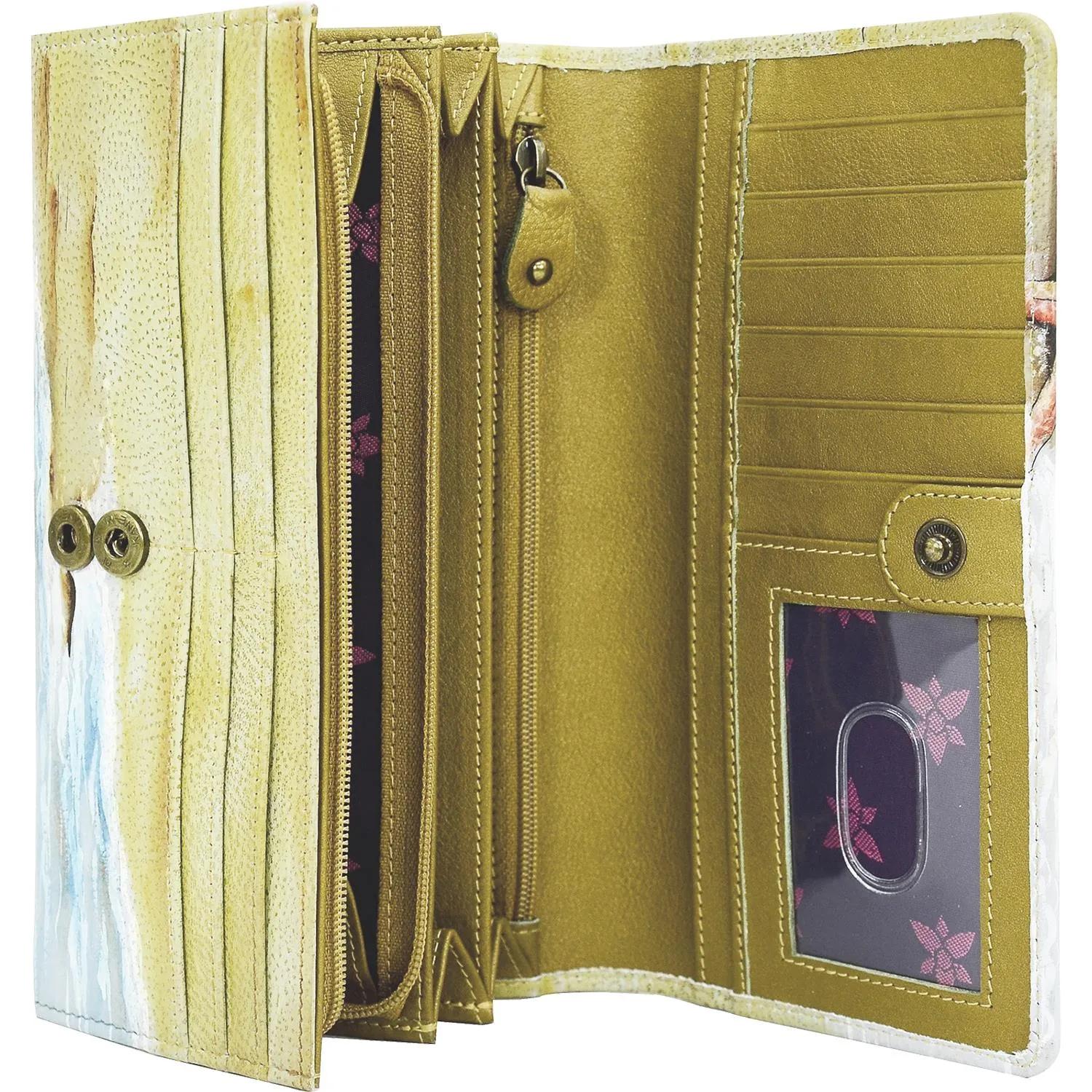 Anuschka RFID Blocking Accordion Flap Wallet Gift Of The Sea Leather