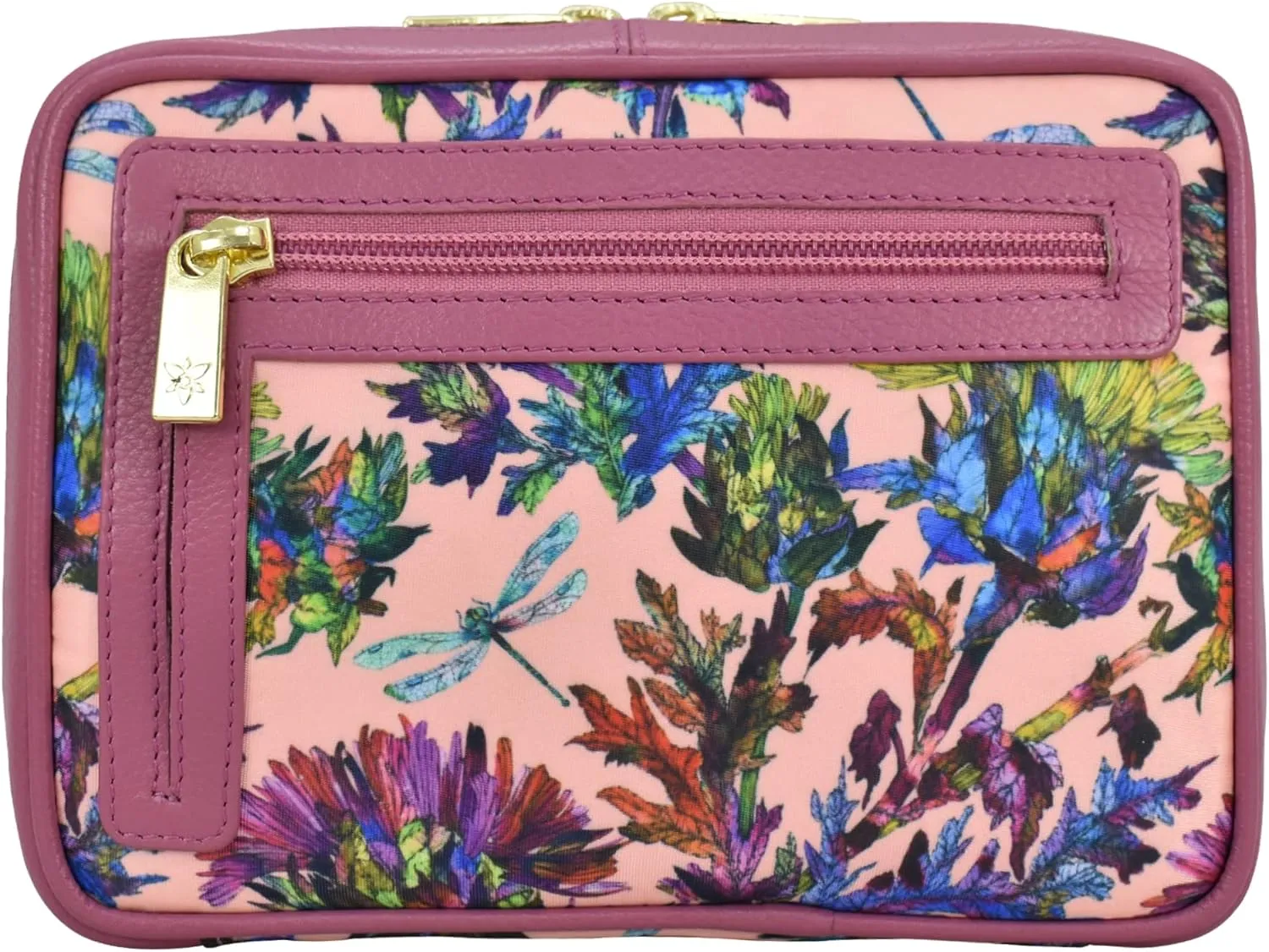 Anuschka Travel Jewellery Organizer - Wanderlust Collection - Nylon Fabric with Genuine Leather Trim and Artwork Print