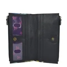 Anuschka Two Fold RFID Wallet Happy Panda