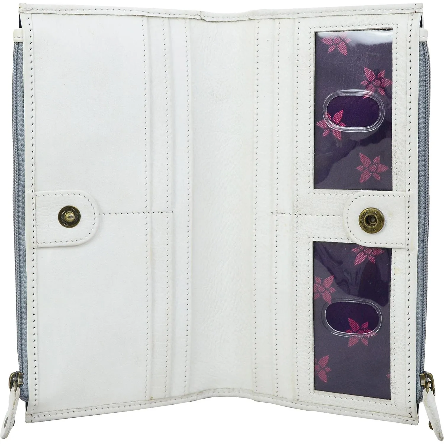 Anuschka Two Fold Wallet Himalayan Bird Leather