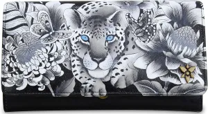 Anuschka Women’s Hand-Painted Genuine Leather RFID Blocking Accordion Flap Wallet
