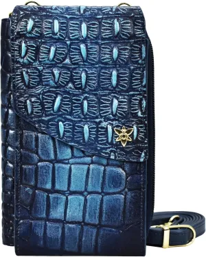Anuschka Women's Original Hand-Painted Genuine Leather Crossbody Phone Case