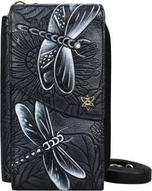 Anuschka Women's Original Hand-Painted Genuine Leather Crossbody Phone Case
