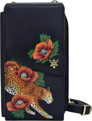 Anuschka Women's Original Hand-Painted Genuine Leather Crossbody Phone Case